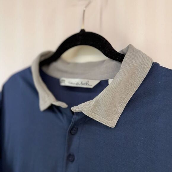Travis Matthew Men’s Blue Stretch Collared Short Sleeve Golf Polo Shirt XL - Picture 3 of 9